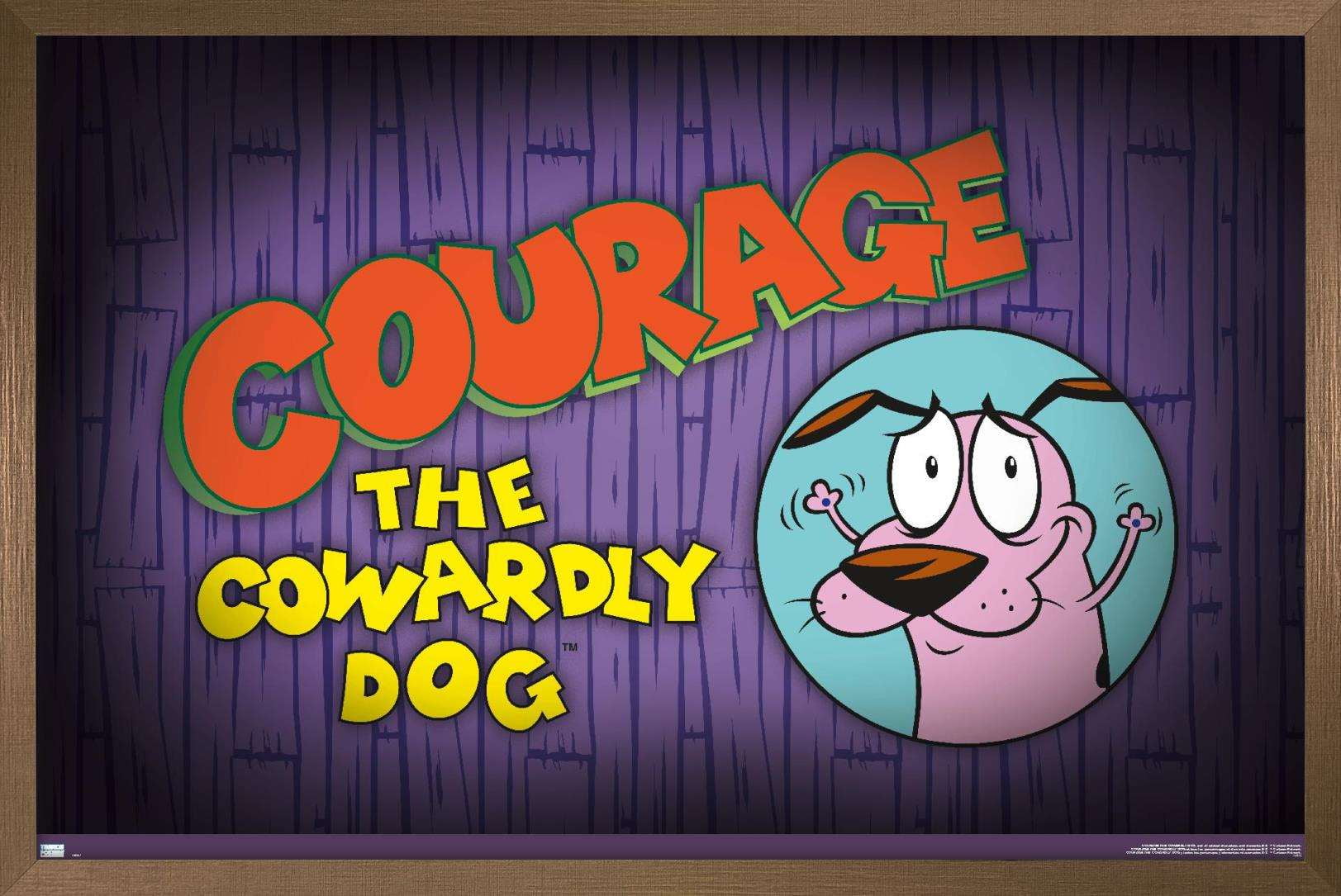 Courage the Cowardly Dog - Title Wall Poster, 22.375" x 34", Framed