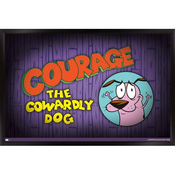 Courage the Cowardly Dog - Title Wall Poster, 22.375" x 34", Framed