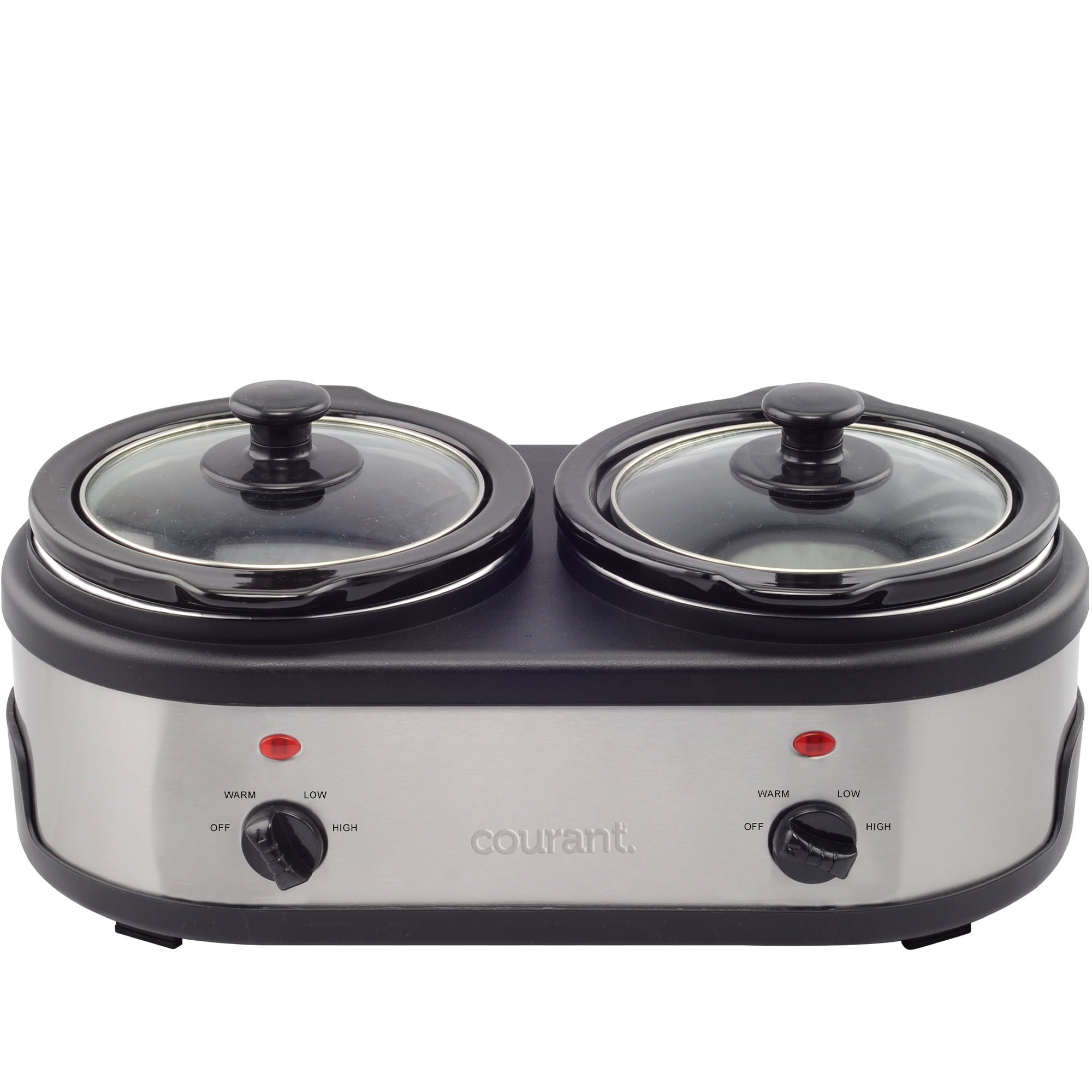 Courant 3.2-Quart Brushed Stainless Steel Double Slow Cooker