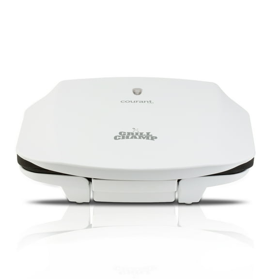 Courant 4 Serving Panini Maker, Indoor Grill, White by Grill Champ