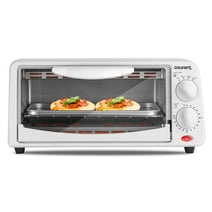 Courant 4-slice Toaster Oven. Toast, Bake, and Broil Settings, White