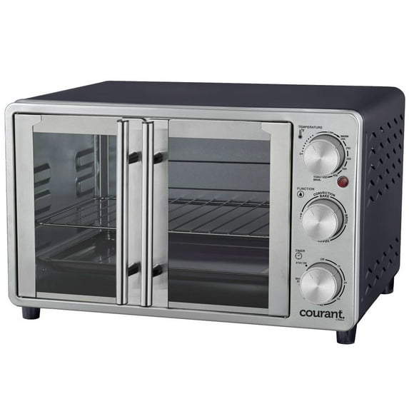 Courant French Door Convection Toaster Oven & Broiler, Fits 9x13’’ Stainless Steel