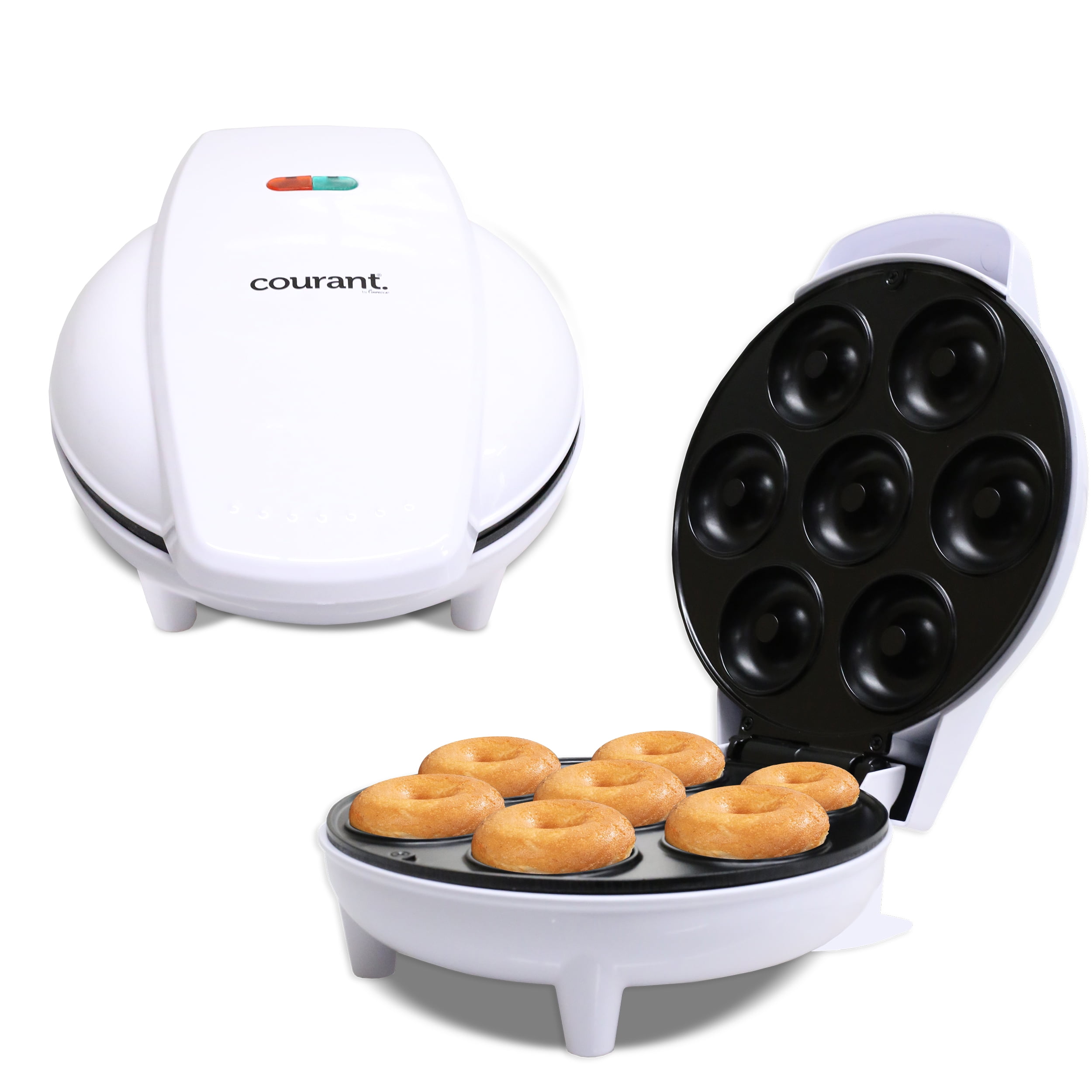 Courant Mini Donut Machine, Makes 7 Doughnuts, Nonstick Surface, Kid