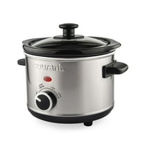 Courant Mini Slow Cooker 1.6 Quart Dishwasher Safe Pot, Stainless Steel - Silver