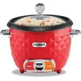 thumbnail image 1 of Courant Rice Cooker 10-Cup (Cooked) Steaming basket One-Touch Operation, Automatic Keep Warm Function, red, 1 of 8