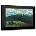 thumbnail image 1 of Courbet, Gustave 14x11 Black Modern Framed Museum Art Print Titled - Panoramic View of the Alps, Les Dents du Midi, 1 of 5