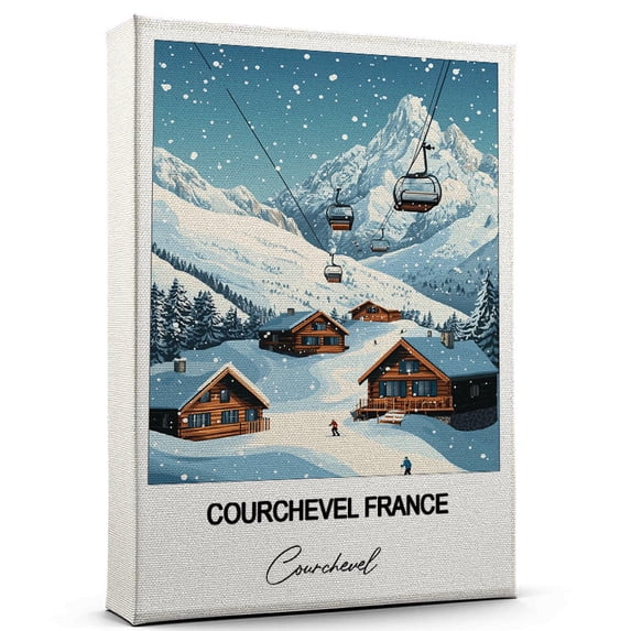 Courchevel France Travel Print on Canvas – Courchevel Canvas – Great for Travel Enthusiasts, Perfect for Home & Office Decor