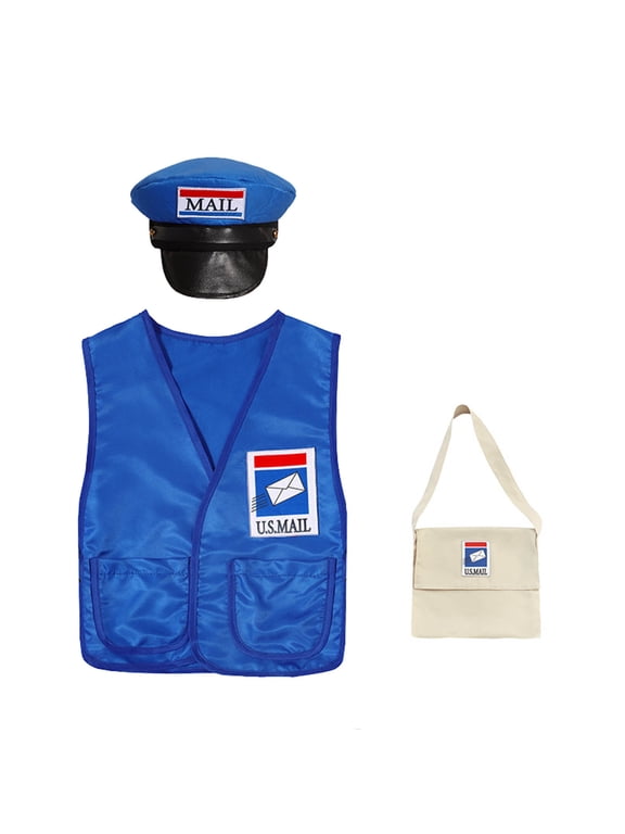 Courier Postman Set Season Outfit Vest Hat Backpack For