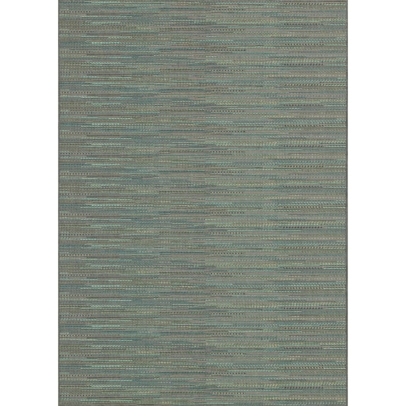Couristan 2.25' x 11.75' Blue and Gray Contemporary Rectangular Outdoor Area Throw Rug Runner