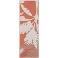 thumbnail image 1 of Couristan 2.25' x 11.75' Orange and Ivory Floral Rectangular Outdoor Area Throw Rug Runner, 1 of 3