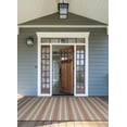 thumbnail image 1 of Couristan 2.25' x 11.75' Striped Geometric Indoor Outdoor Area Throw Rug Runner - Orange, 1 of 4