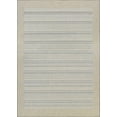 thumbnail image 1 of Couristan 2.25' x 7.8' Ivory and Beige Striped Rectangular Outdoor Area Throw Rug Runner, 1 of 4