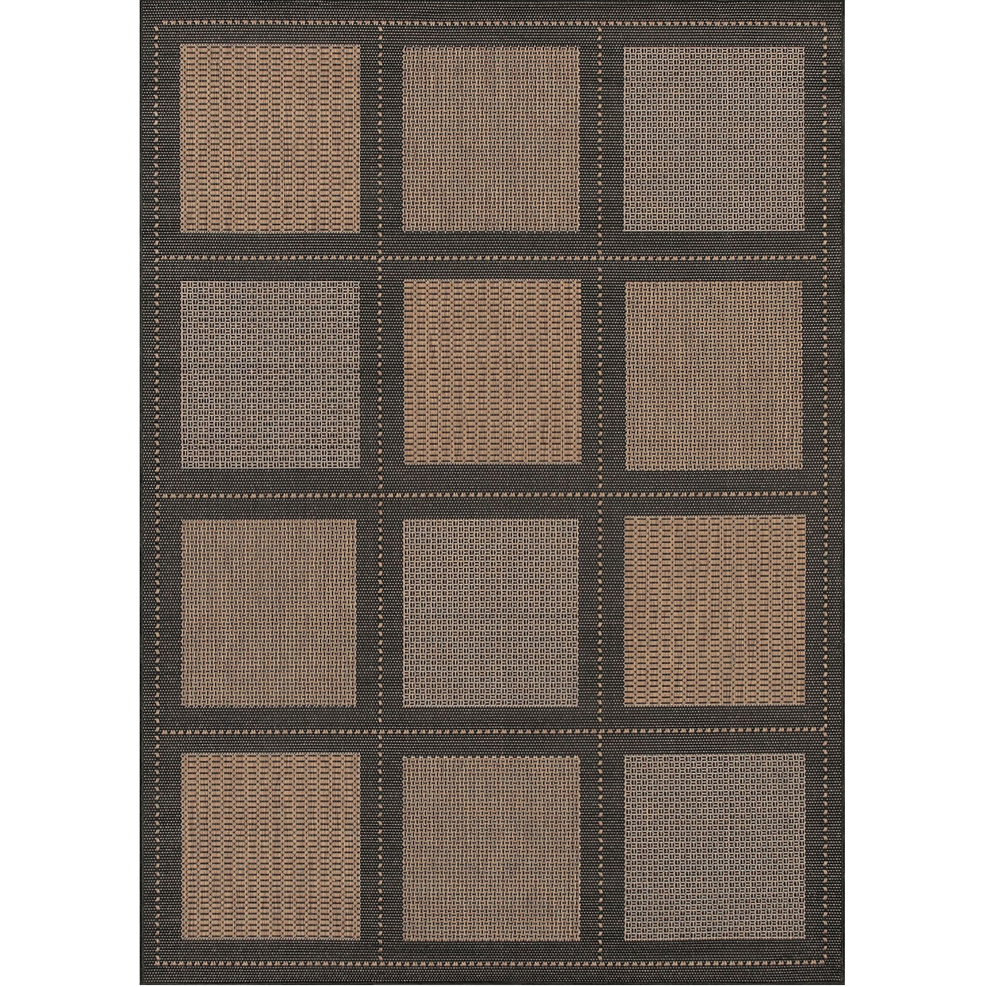 Recife Summit Cocoa-Black 2' x 3'7" Synthetic Reversible Rug