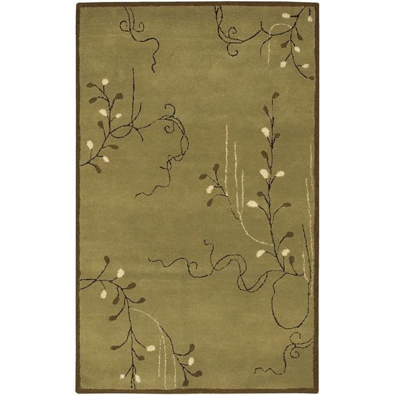 Couristan 21500102096130T 9 ft. 6 in. x 13 ft. Super Indo Colors Vertigo Rectangle Area Rug - Sage