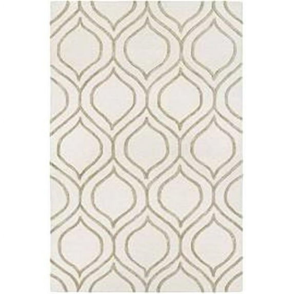 Couristan 21790212096130T 9 ft. 6 in. x 13 ft. Super Indo Natural Alba Rug, Ivory & Grey