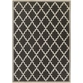 thumbnail image 1 of 3.75' x 5.4' Black and Ivory Moroccan Rectangular Outdoor Area Throw Rug, 1 of 4