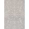 thumbnail image 1 of 3.75' x 5.4' Cocoa Brown and Ivory Traditional Rectangular Outdoor Area Throw Rug, 1 of 4
