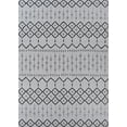 thumbnail image 1 of 3.9' x 5.5' Gray and Black Contemporary Rectangular Outdoor Area Throw Rug, 1 of 4