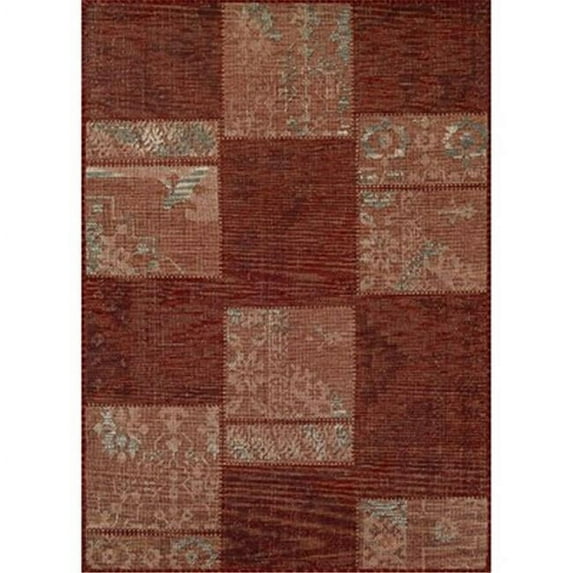 Couristan 36030160033910U 3 ft. 3 in. x 9 ft. 10 in. Mandolina Narman Rug, Terra Cotta