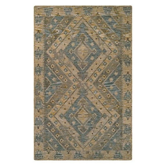 Couristan 36070625047066T 4 ft. 7 in. x 6 ft. 6 in. Mandolina Kitreli Rug, Grey & Ivory