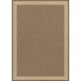 thumbnail image 1 of Couristan 5.25' x 7.5' Cocoa Brown Bordered Rectangular Polypropylene Area Throw Rug, 1 of 3