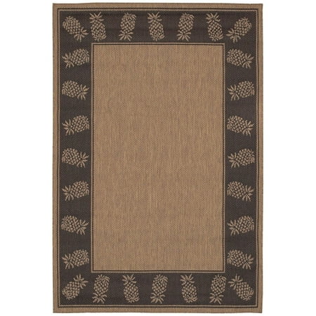 Couristan Recife Tropics Indoor/Outdoor Area Rug - Natural/Terra Cotta