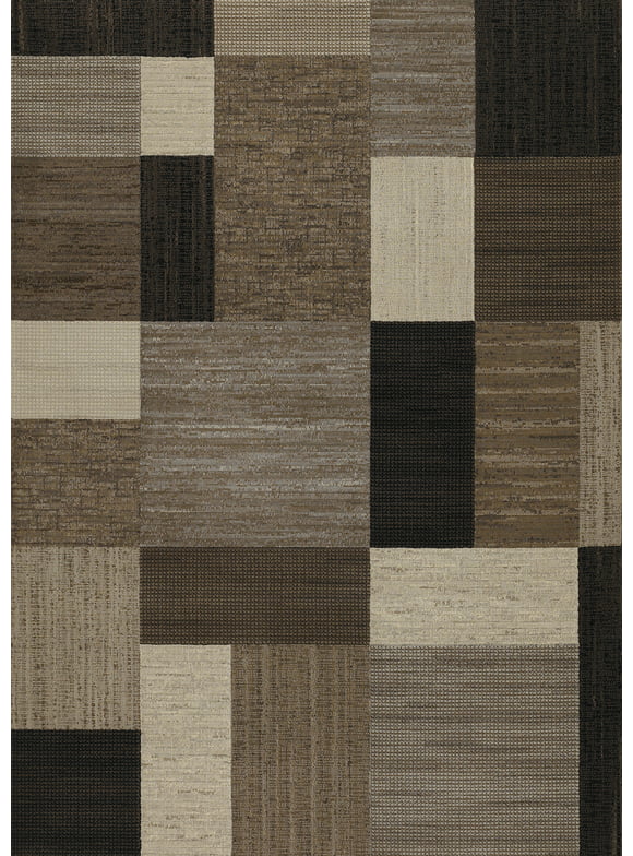 Couristan 63034343311053T 3 ft. 11 in. x 5 ft. 3 in. Everest Geometrics Rug - Brown & Multicolor
