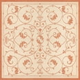 thumbnail image 1 of Couristan 7.5' Orange Scroll Design Square Polypropylene Area Throw Rug, 1 of 3