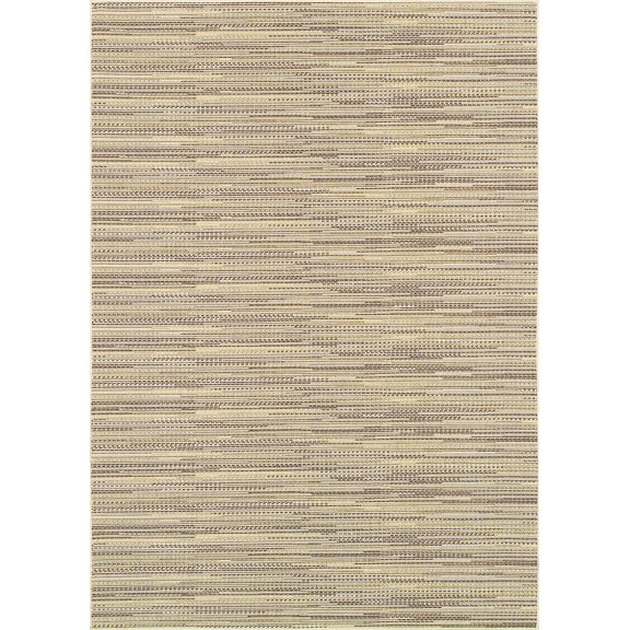 7.5' X 10.75' Beige and Brown Geometric Rectangular Outdoor Area Throw Rug