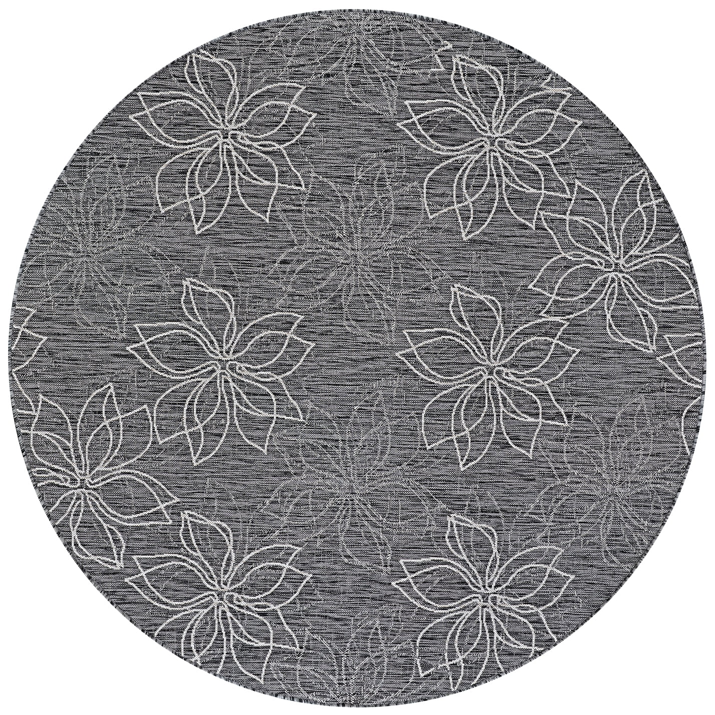 Couristan 8' x 8' Ash Floral Outdoor Rug