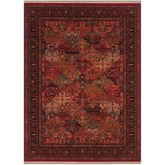 Couristan 81433203022049T 2 ft. 2 in. x 4 ft. 9 in. Kashimar Imperial Baktiari Rug - Antique Red
