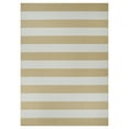 thumbnail image 1 of Couristan Afuera Yacht Club 3'11" x 5'7" Butterscotch and Ivory Stripe Outdoor Rectangle Rug, 1 of 10