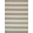 thumbnail image 1 of Couristan 3.9' x 5.5' Gray and Beige Striped Rectangular Outdoor Area Throw Rug, 1 of 10