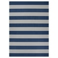thumbnail image 1 of Couristan Afuera Yacht Club 5'3" x 7'6" Midnight Blue and Ivory Stripe Outdoor Rectangle Rug, 1 of 10