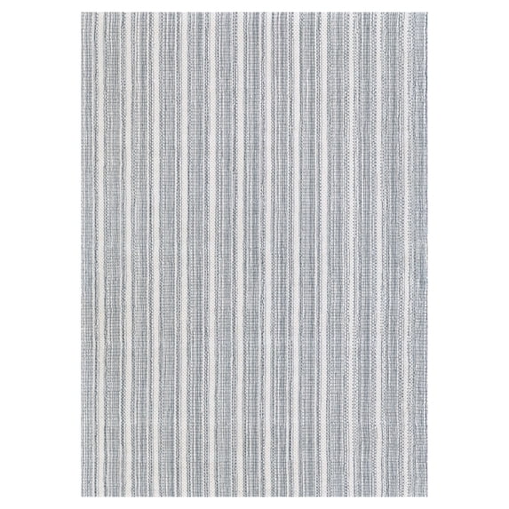 Couristan Aspen Textured Stripes 5' X 8' Green Handmade Wool Area Rug