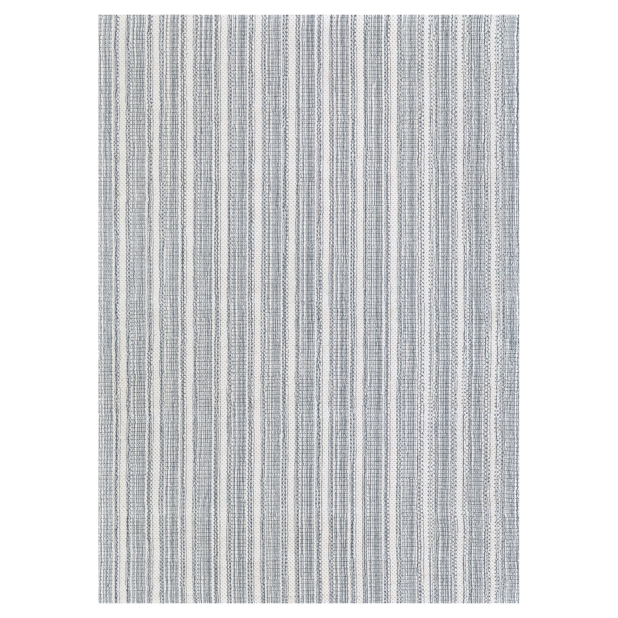 Couristan Aspen Textured Stripes 6' X 9' Green Handmade Wool Area Rug