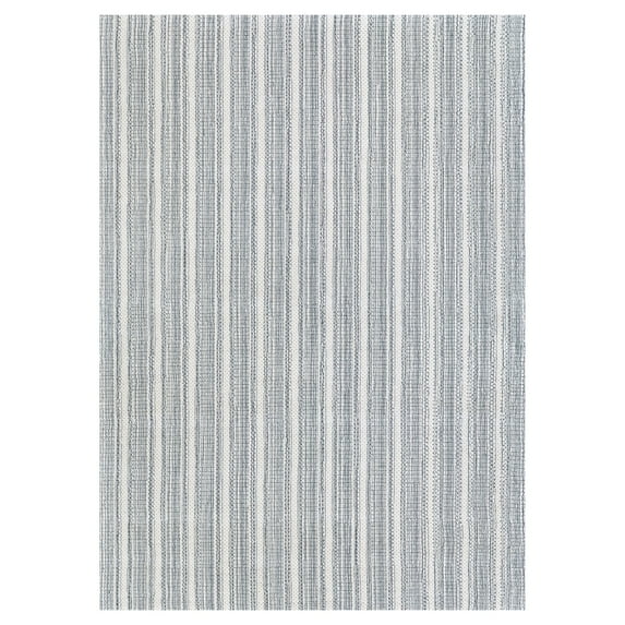 Couristan Aspen Textured Stripes 6' X 9' Green Handmade Wool Area Rug