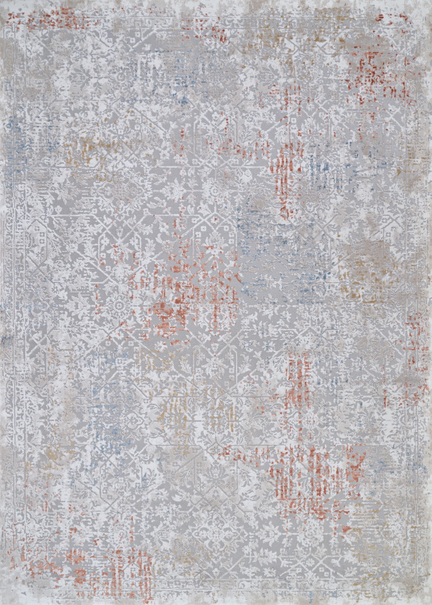 Couristan Brocatelle Wisteria Area Rug, 2'7" x 7'10" Runner, Flower Pot-Cream