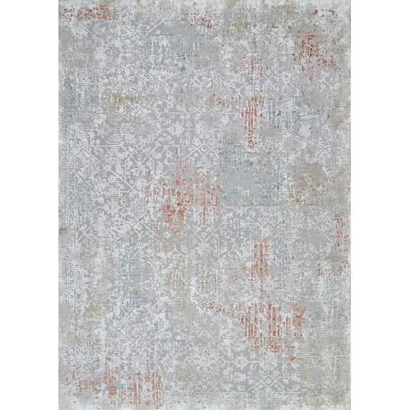 Couristan Brocatelle Wisteria Area Rug, 2'7" x 7'10" Runner, Flower Pot-Cream