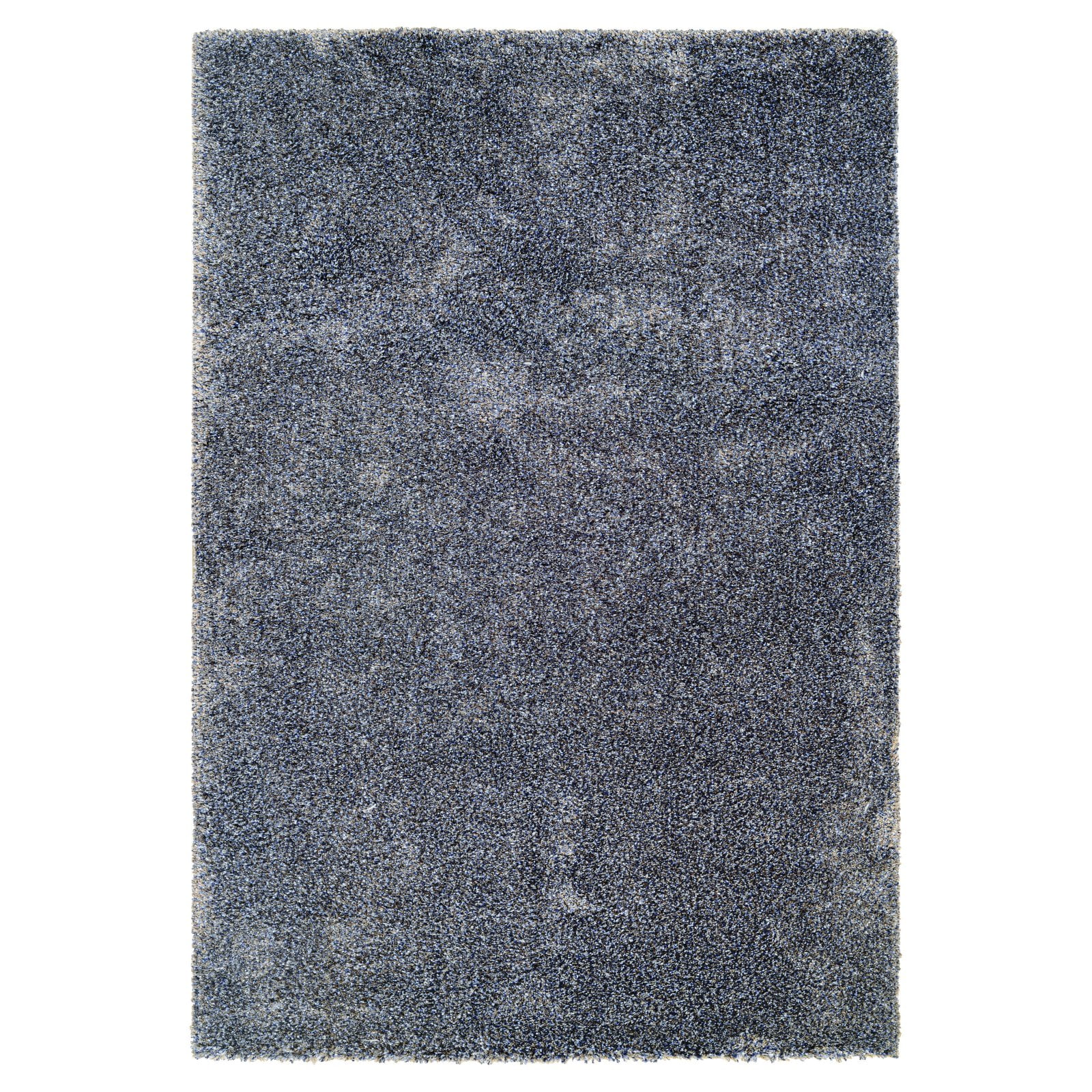 Bromley Navy/Grey Shag Wool-Silk Blend 3x5 Area Rug