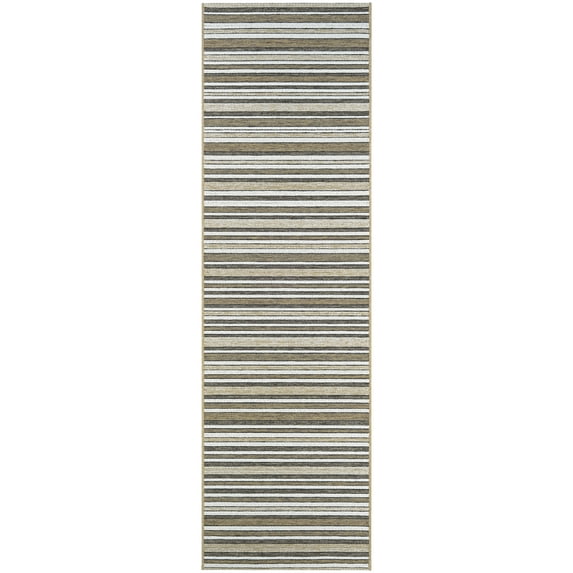 Couristan Cape Brockton Indoor / Outdoor Area Rug, Light Brown-Ivory, 2'3" x 11'9" Runner