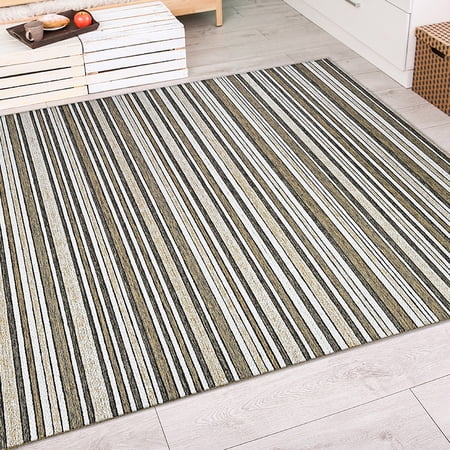 Couristan Cape Brockton Indoor / Outdoor Area Rug, Light Brown-Ivory, 2' x 3'7"