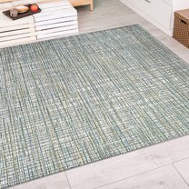Couristan Cape Brockton Indoor / Outdoor Area Rug, Hunter Green-Brown ...