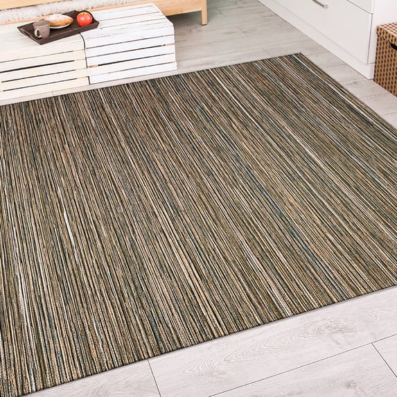 Couristan Cape Hinsdale 6'6" x 9'6" Brown and Ivory Outdoor Rug