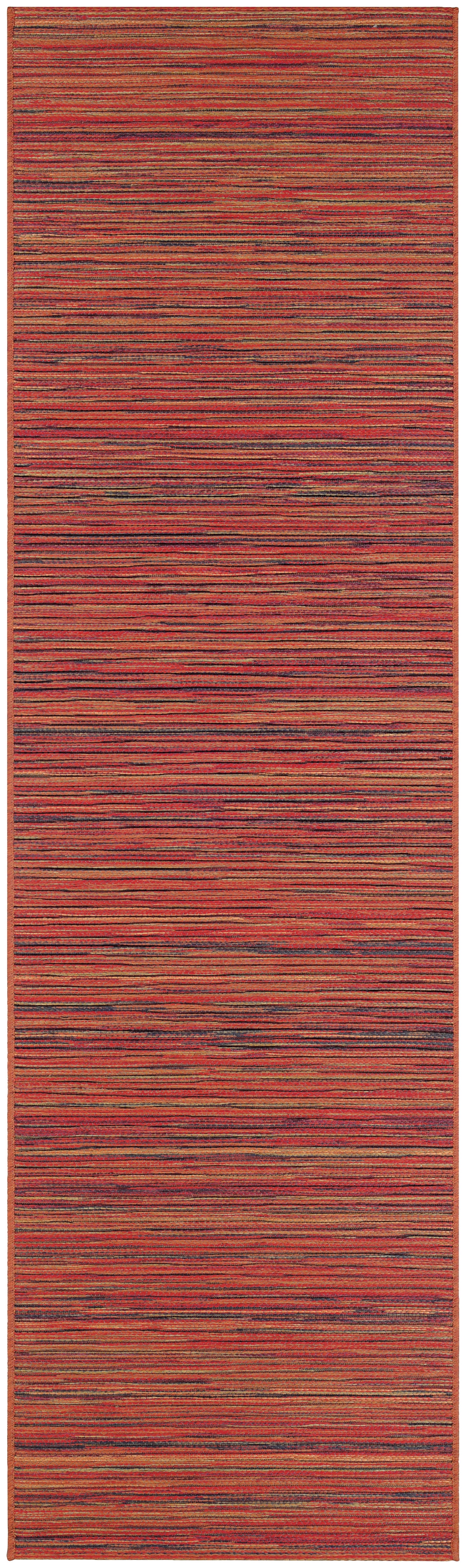 Crimson Multi Wool and Synthetic Flatwoven Runner Rug 2'3" x 7'10"