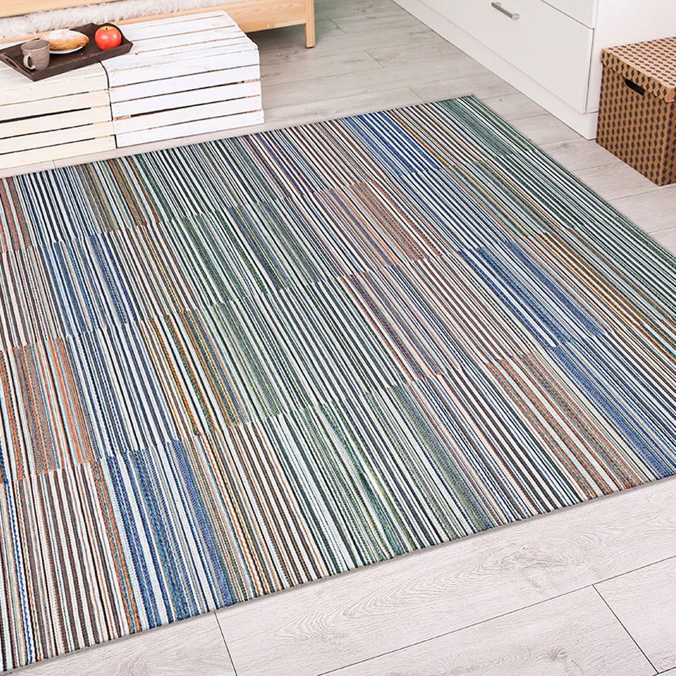 Couristan Cape Shoreham Indoor/Outdoor Area Rug, 7'10" x 10'9", Ivory-Multi