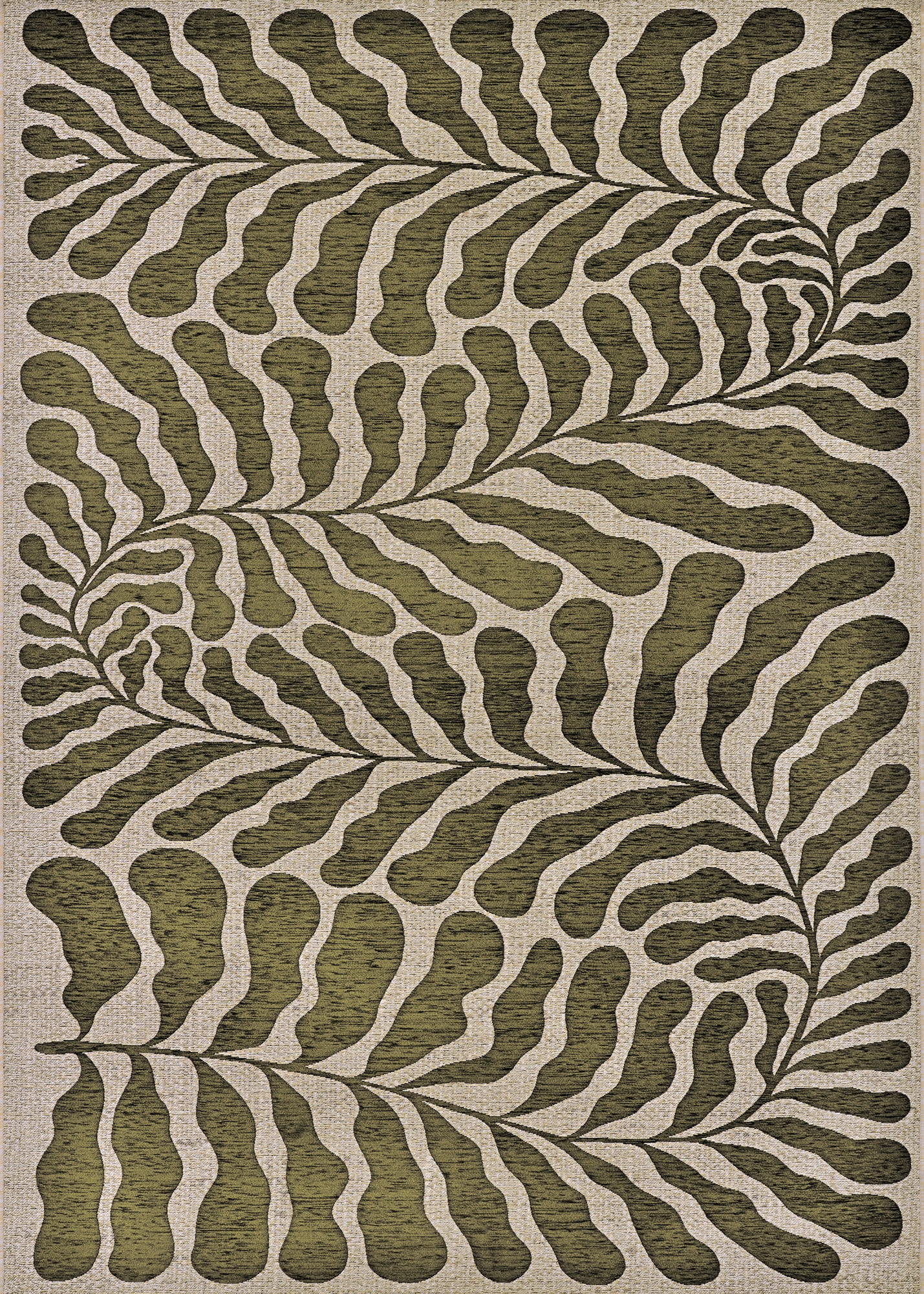 Couristan Castille Fiore 8'1" x 11'2" Tea Leaf Indoor/Outdoor Rug