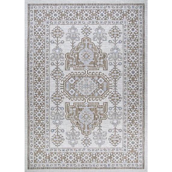 Couristan Charm Woodburn Ivory-Sand Indoor / Outdoor Area Rug, 2'2" x 7'6" Runner