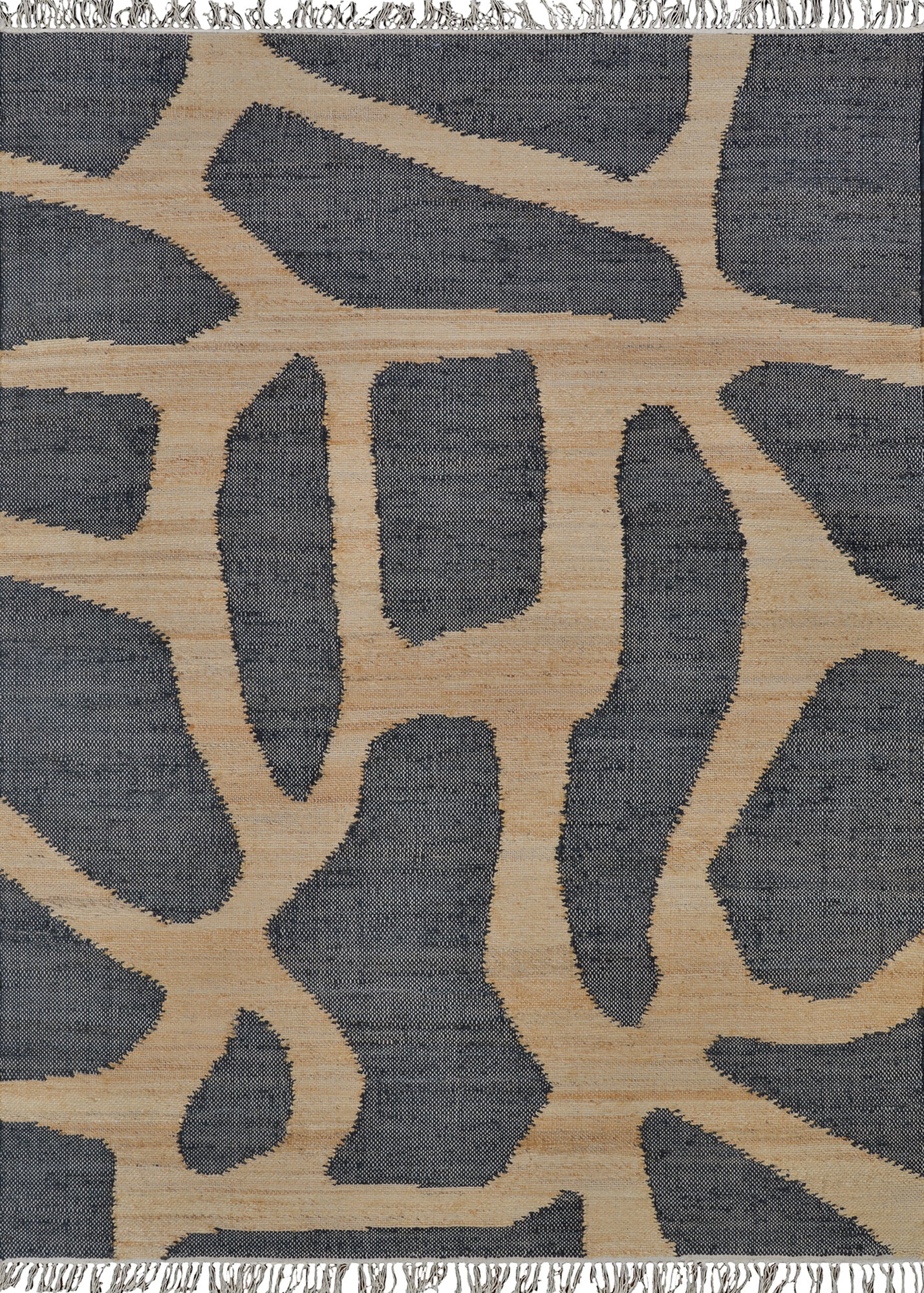 Couristan Cosmoros Karo 6' x 9' Natural-Black Area Rug