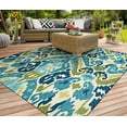 thumbnail image 1 of Couristan Covington Delfina Indoor/Outdoor Area Rug, 2' x 4', Azure-Lemon, 1 of 3